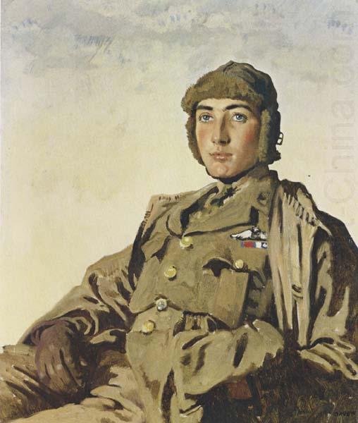 Sir William Orpen Lieut A.P.F.Rhys Davids,DSO.MC china oil painting image